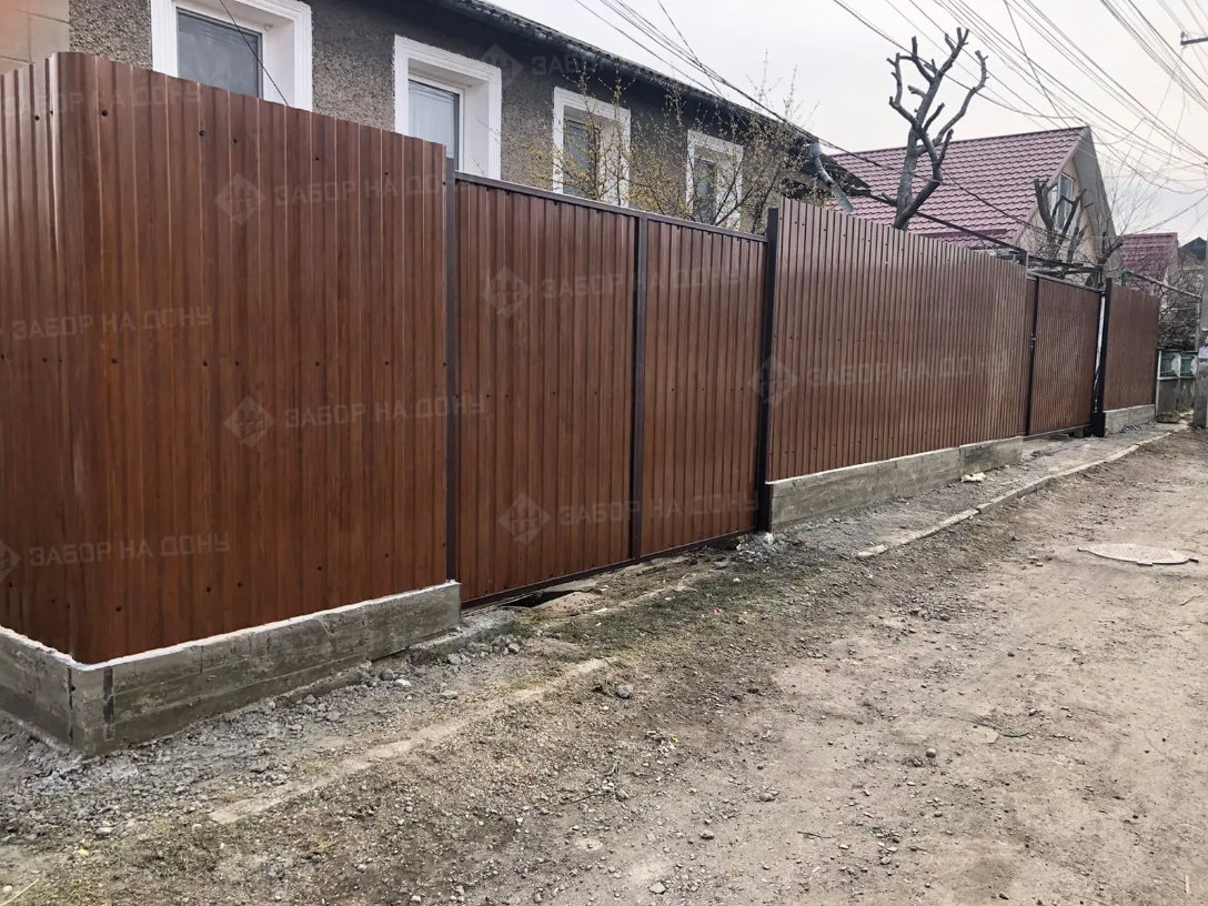 Распашные ворота из профлиста  в Северодонецке